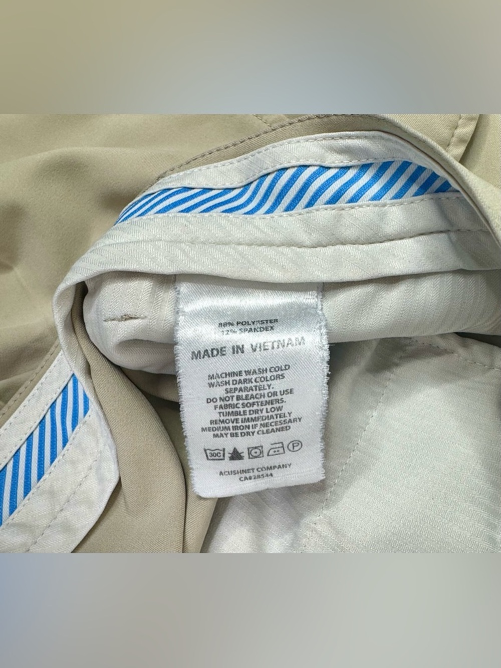 FootJoy Pants Mens 38x31 Beige Microfiber Stretch Dress Pants Golf Performance - Picture 6 of 11